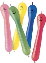 Ballonnen Wormen Gekleurd 22cm 12st