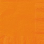UNIQUE - 50 papieren servetten oranje - Decoratie > Papieren servetten