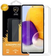 3-Pack Samsung Galaxy A72 Screenprotectors - MobyDefend Case-Friendly Gehard Glas Screensavers - Screen Protectors - Glasplaatjes Geschikt Voor: Samsung Galaxy A72