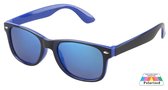 Dielay - Zonnebril Kinderen - Wayfarer - UV400 bescherming Cat. 3 - Gepolariseerde Glazen 45 mm - Blauw