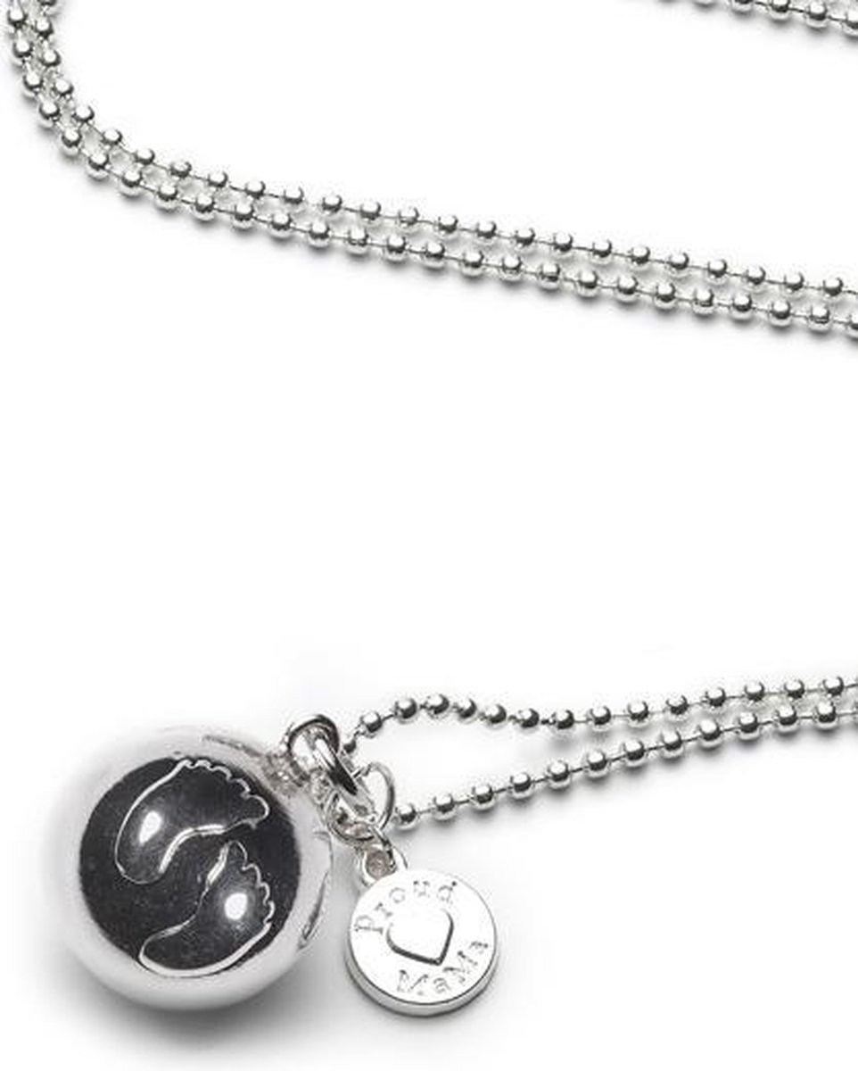 Proud MaMa babybel ballchain verzilverd voetjes