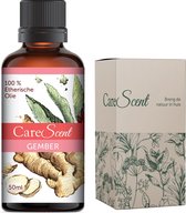 CareScent Etherische Gemberolie | Essentiële Olie voor Aromatherapie | Geurolie | Aroma Olie | Aroma Diffuser Olie | Gember olie - 50ml