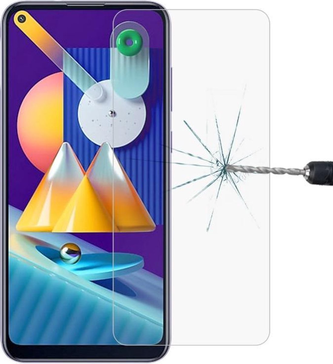 9H Glas Screenprotector Bescherm-Folie geschikt voor Samsung Galaxy A11