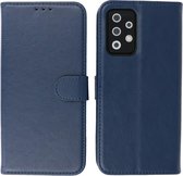 Samsung Galaxy A52 / A52 5G / A52s 5G Hoesje - Book Case Telefoonhoesje - Kaarthouder Portemonnee Hoesje - Wallet Cases - Navy
