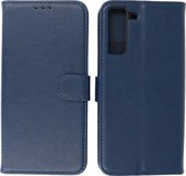 Samsung Galaxy S21 FE Hoesje - Book Case Telefoonhoesje - Kaarthouder Portemonnee Hoesje - Wallet Cases - Geschikt voor Samsung Galaxy S21 FE - Navy