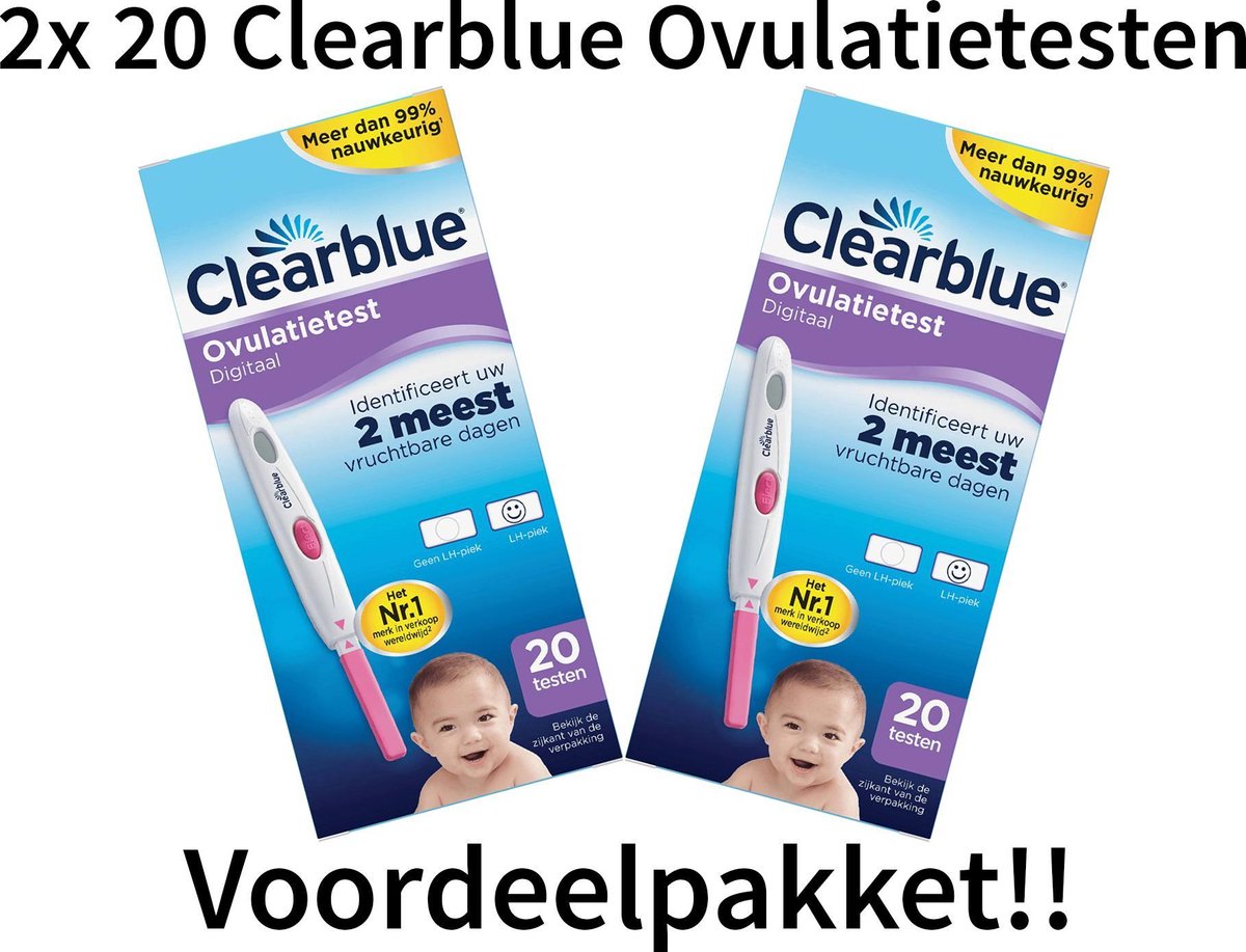 Clearblue Digital Ovulatietest - 2 Dozen 40 stuks - Voordeelverpakking - Clearblue