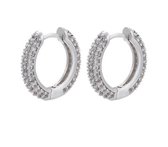Jobo By JET  - Stone earrings - Diamanten oorbellen - Zilver