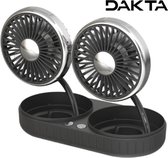 Dakta® Dubbele Auto Ventilator | Cooling | Aircooler Fan | Twee Stuks | Roterend | Dashboard