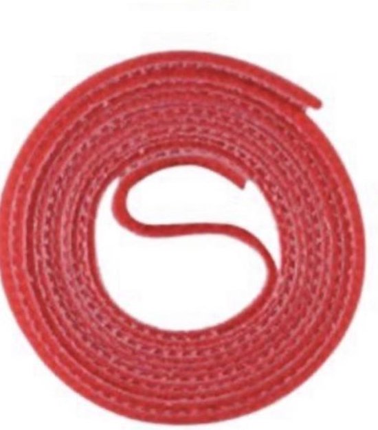Serre- câbles Fermetures velcro 20 mm de large et 10 mètres de long (5 m rouge et 5 m noir) - organisateur de câble op rol
