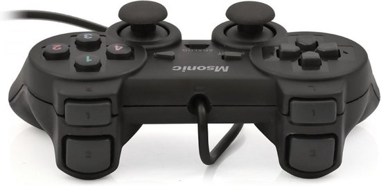 Veranderlijk invoeren Voorstellen Gamepad Msonic MN3329BK zwarte vibratiefunctie, 10 knoppen | bol.com