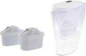 Premium Waterfilterkan Anti-Kalkcoating - Waterontharder (Makkelijk Te Vullen) - Incl. 3x Filterpatronen - BPA Vrij - 2.8 Liter