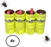 LS - Vliegenvanger - Vliegenstrip - Fruitvliegvanger - Insectpapier - Kleefrollen - 4 x 4 Rollen