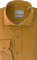 Overhemd corduroy  okergeel - Tailored Fit