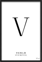 Poster Letter V Venlo A3 - 30 x 42 cm (Exclusief Lijst)