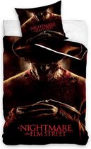 Dekbedovertrek Nightmare on Elm Street- Horror- Halloween - 1 persoons- 140x200- katoen- griezelig- dekbed slaapkamer- Freddy Krueger