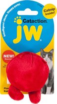 JW Plush Bad Cuz Ball - 7 x 8 cm - Speelgoed voor katten - Katten speelgoed - Kattenspeeltje - Rood