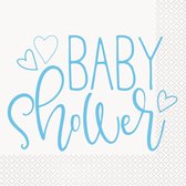 Baby Shower Servetten Blauw 33cm 16st