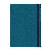 LEGAMI BUREAU AGENDA 2022 - Week op 2 bladzijden - 20x26cm - petrol blue