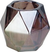 TheeLichthouder Glas - WaxineLichthouder - Irise Zeshoek - ø12cm