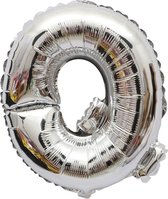 Folieballon / Letterballon Zilver - Letter Q - 41cm
