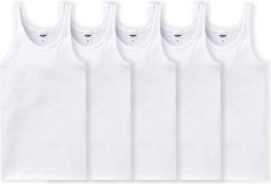 Heren onderhemd - Wit - 5 Pack - Maat XXL