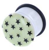 Glow in the Dark Sterren Plug - 16mm