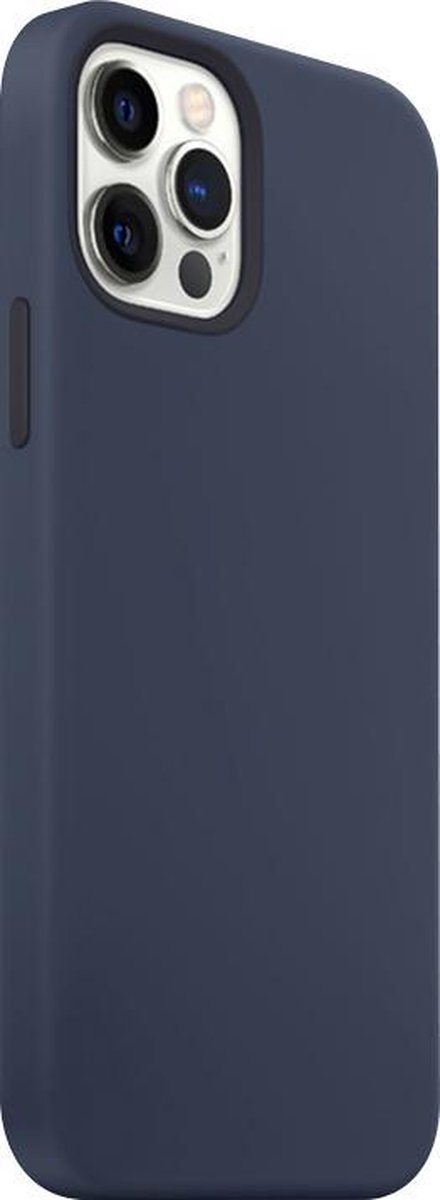TrendyGoodz iPhone 12 hoesje met Screenprotector - Blauw - magnetische ring - iPhone 12 Shock Proof - iPhone Case - Telefoon bescherming