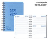 Brepols Schoolagenda 2021-2022 - Back to school - Blauw - 11.5 x 16.9 cm - Wire o