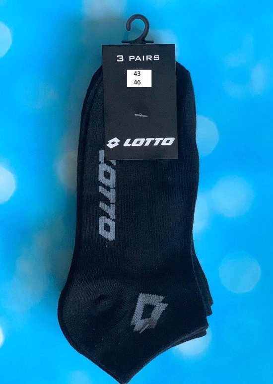 abces Fotoelektrisch metalen Lotto Sneaker Sokken - sport sokken - korten sokken - lotto sokken - Zwart  3 Paar -... | bol.com