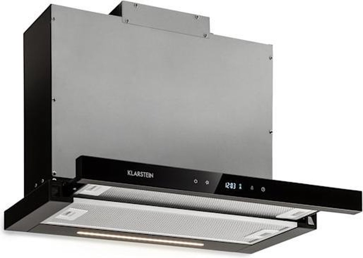 Klarstein Mariana Neo 60 vlakscherm afzuigkap 60cm - 640 m3/h - LCD-display - Touch-paneel - Energie-efficiëntieklasse A