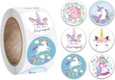 Sluitsticker - Sluitzegel – Unicorn - Eenhoorn | Kaart - Envelop | Envelop stickers | Cadeau - Gift - Cadeauzakje - Traktatie | Leuk inpakken | Beloning Kinderen - Beloningssticker