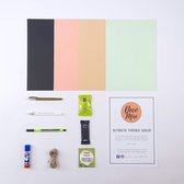 Slinger - Papieren Slinger DIY Pakket - Duurzaam - Mintgroen papier, zwarte fineliner