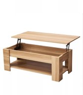 PANANA - Moderne Houten Lift-Up Salontafel Thee Met Opslag Plank Laptop - Tafel Studie - Bureau Woonkamer - meubels