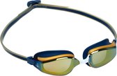 Aquasphere Fastlane - Zwembril - Volwassenen - Gold Titanium Mirrored Lens - Blauw/Goud