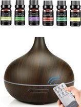 Happygadget aroma diffuser 500 ML met afstandbediening - luchtbevochtiger met aromatherapie - humidifier - geurverspreider - aroma diffuser luchtbevochtiger