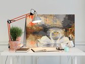 Doe-het-zelf op canvas schilderen - Swan Love-60x40