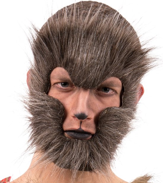 Foto: Carnival toys bruin wolf masker voor volwassenen