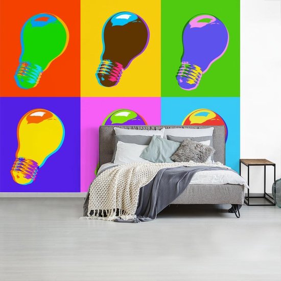 Papier peint Papier peint photo Pop Art - Popart light largeur 375 cm x hauteur 300 cm - Tirage photo sur papier peint vinyle (disponible en 7 formats) - chambre/séjour/bureau
