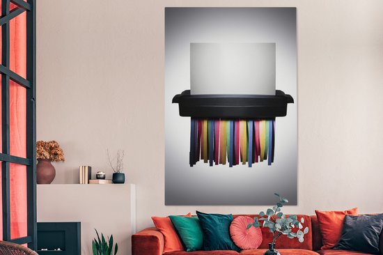 Destructeur de papier pour toile d'égalité 2cm 120x180 cm - Tirage photo sur toile (Décoration murale salon / chambre) XXL / Groot format!