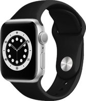 Siliconen watch bandje - Zwart - 42/44mm - M/L - Series 1 2 3 4 5 6 SE - Geschikt voor Apple Watch