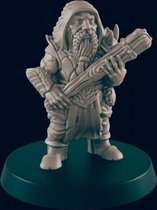 3D Printed Miniature - Dwarf Bandit - Dungeons & Dragons - Beasts and Baddies KS