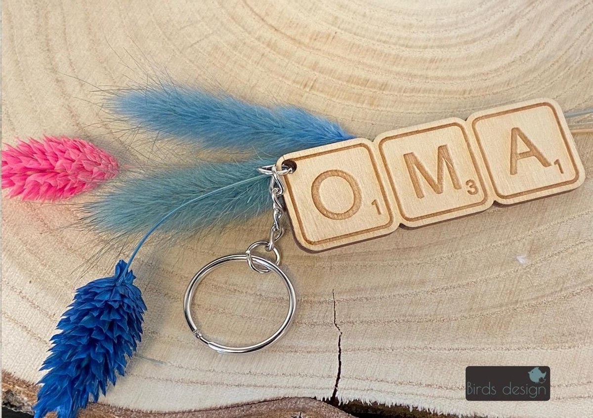Sleutelhanger Oma - Hout - Moederdag - cadeau