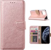 iPhone 12 Pro MAX Hoesje - Rose - Goud - Boekhoesje - Hoesje - Pasjes - Wallet - Bookcase - Boekhoes - Boekje - Flipcase - Telefoonhoesje