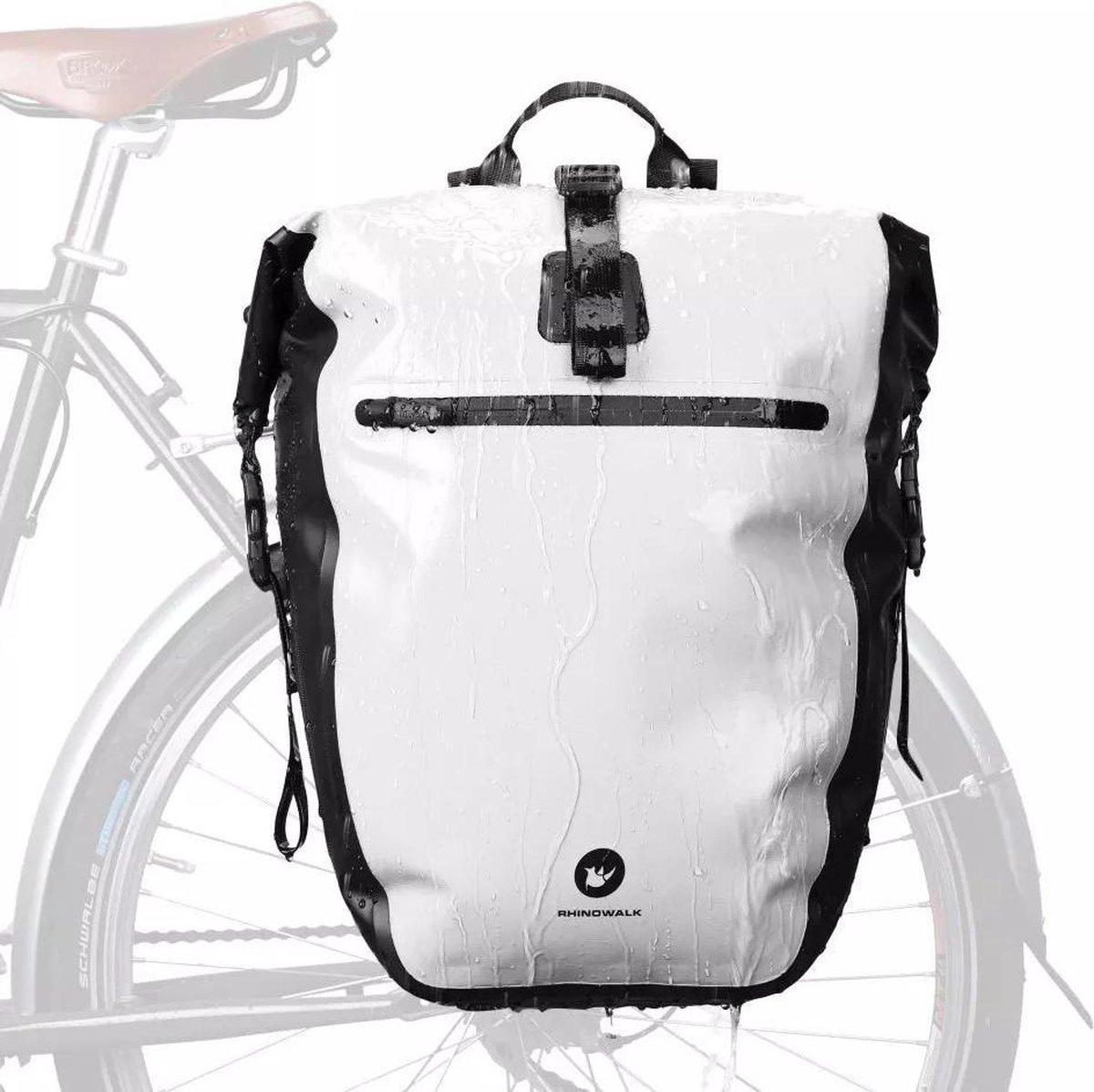 Rhinowalk RK9107 Sac De Vélo Thermique Pliable Avec Housse De Pluie Noir Mat Rhinowalk RK9107 Sac De Vélo Thermique Pliable Avec Housse De Pluie Noir Mat