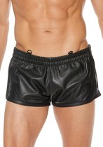 Versatile Shorts - Premium Leather - Black/Black - L/XL - Maat L/XL