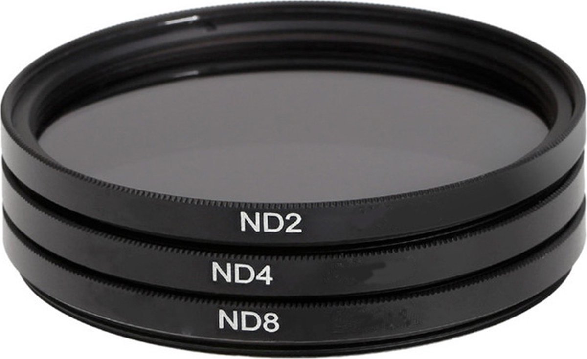 3x 52mm ND Filter grijsfilter +2+4+8 camera lens filter