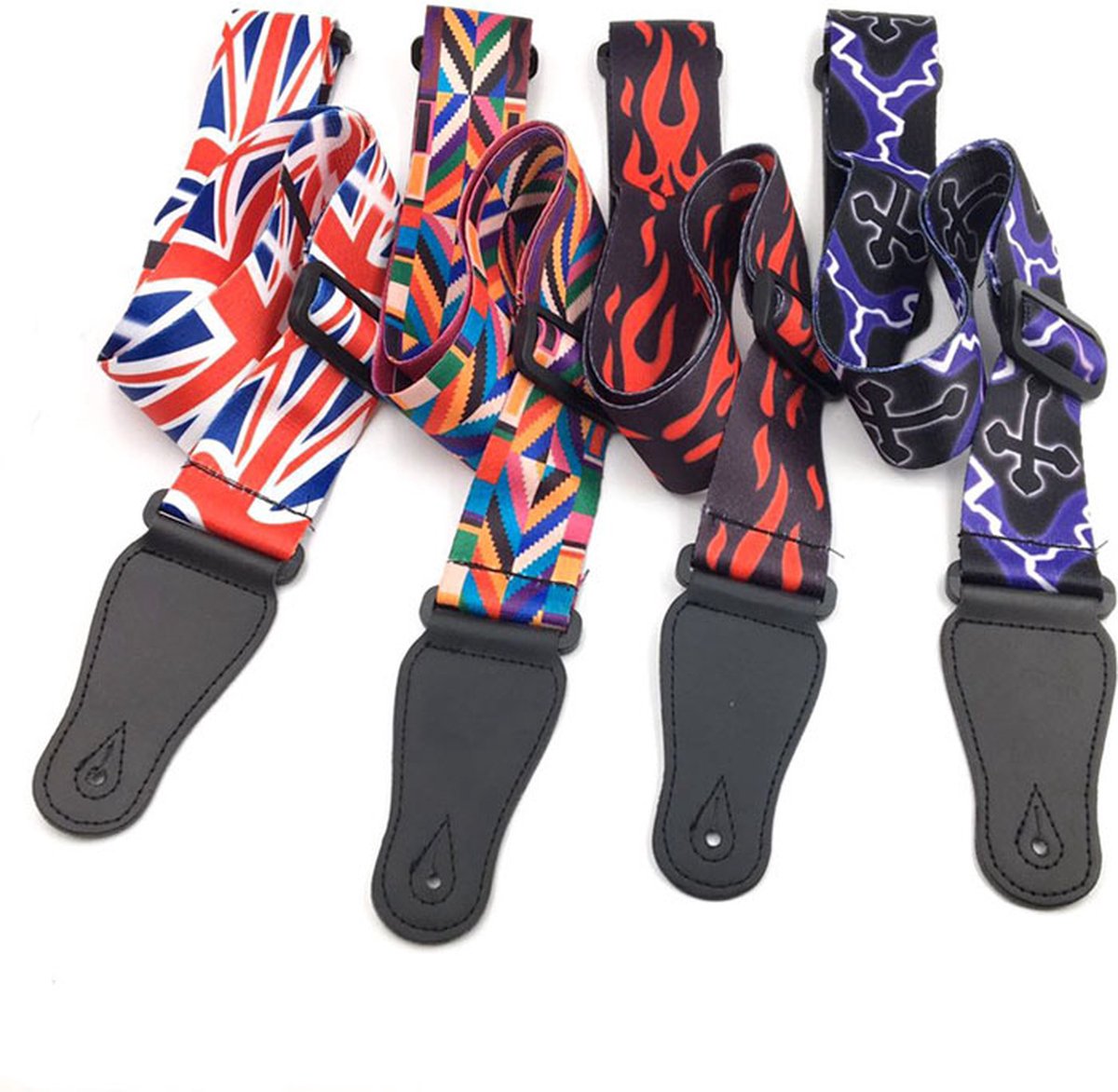 Slijtvast Akoestische Bas Thicken Schouder Riem Gitaarband UK flag