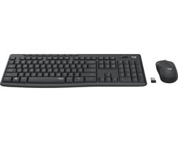 Logitech MK295 Silent - Draadloze Muis en Toetsenbord - QWERTY ISO - Zwart