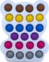 Simple Dimple Luxe - Beertje - Wit -  Pop it - Fidget Toys - Bekend van TikTok