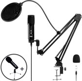 Dazar® YXC7 - Microfoon met Arm & Statief - Geschikt voor PC / Studio / Podcast / Gaming - USB 2.8 Meter - Zwart